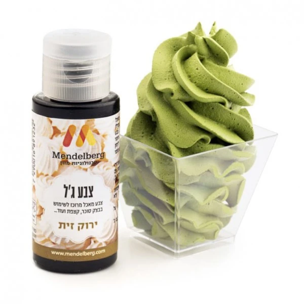 צבע מאכל ג'ל ירוק זית- מנדלברג