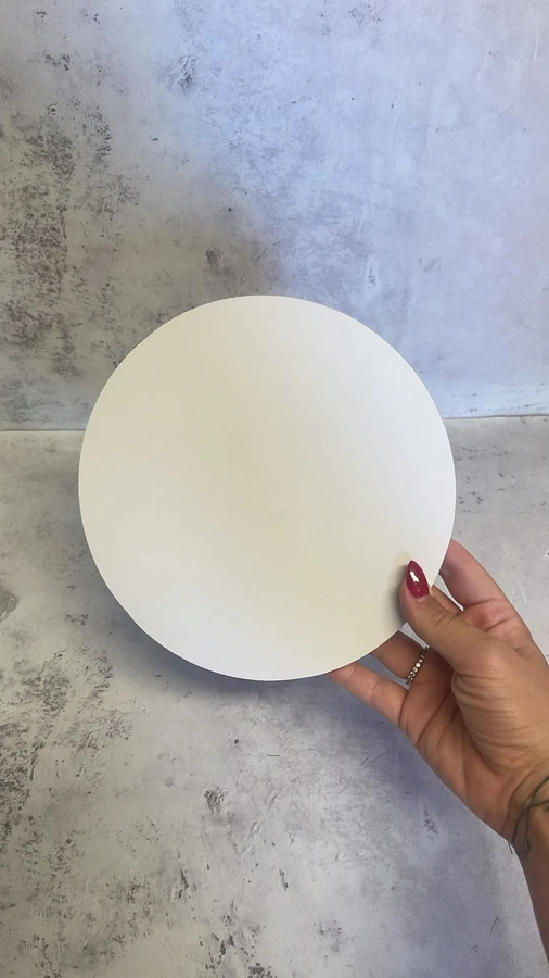 משטח MDF עגול לבן קוטר 20 ס"מ